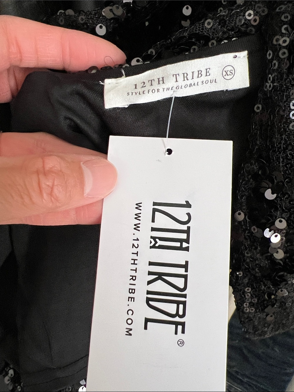 12th Tribe Celestine Sequin Halter Top - Picture 9 of 10